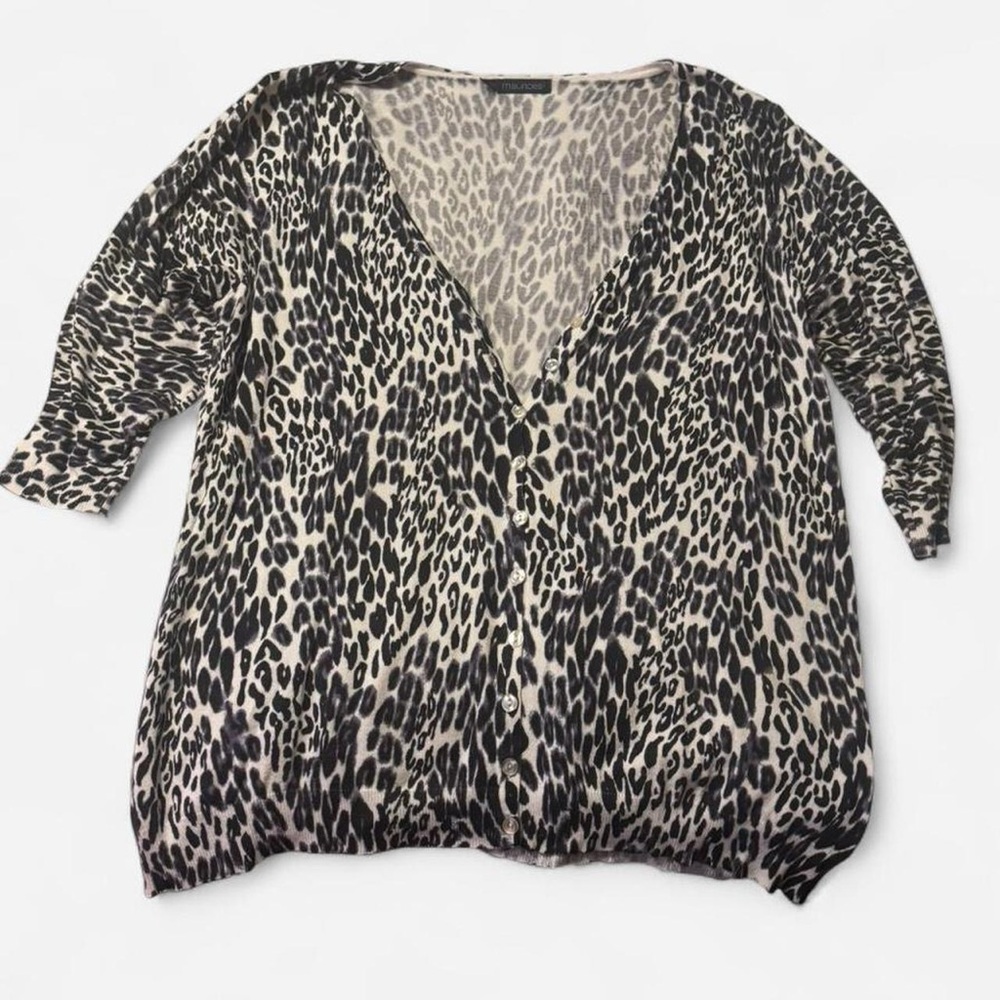 Maurices Animal Print Sweater cardigan